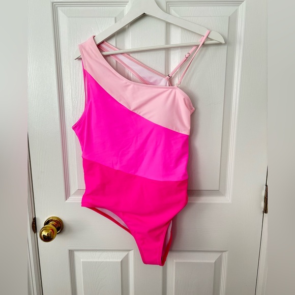 SHEIN Other - Shein pink one piece swimsuit SZ L